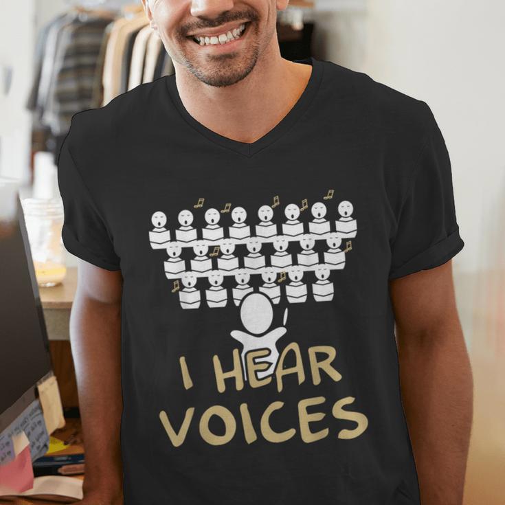 Choir Teacher Shirt I Hear Voices Chorister Tee Men's V-Neck T-Shirt, funny gift
