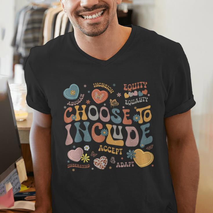 Choose To Include Inclusion Matters Autism Awareness Teacher Men Women Girls Kids Men's V-Neck T-Shirt, funny gift Choose To Include Inclusion Matters Autism Awareness Teacher Men Women Girls Kids Men's V-Neck T-Shirt, funny gift