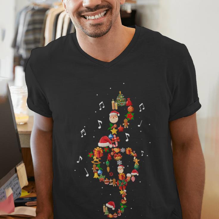 Christmas Musical Note Music Lover Teacher Sing Carols Jesus Men's V-Neck T-Shirt, funny gift Christmas Musical Note Music Lover Teacher Sing Carols Jesus Men's V-Neck T-Shirt, funny gift