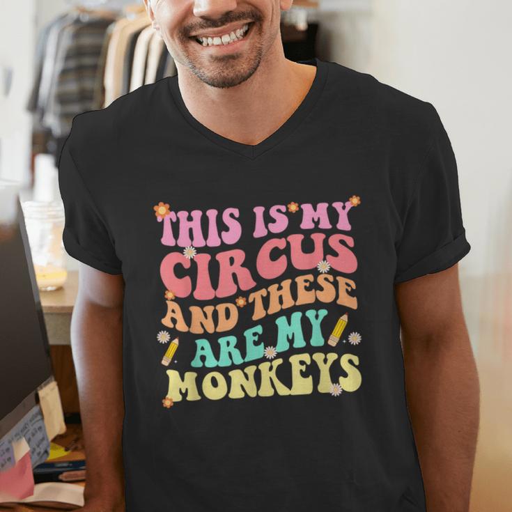 This Is My Circus And These Are My Monkeys School Teacher Men's V-Neck T-Shirt, funny gift This Is My Circus And These Are My Monkeys School Teacher Men's V-Neck T-Shirt, funny gift