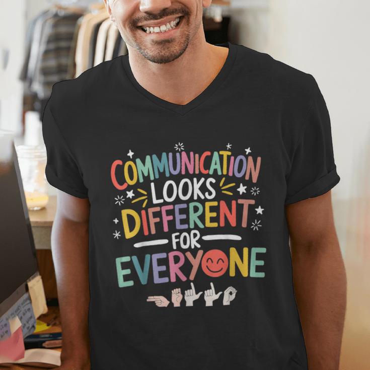 Communication ASL Teacher Deaf People ASL Interpreter Men's V-Neck T-Shirt, funny gift Communication ASL Teacher Deaf People ASL Interpreter Men's V-Neck T-Shirt, funny gift