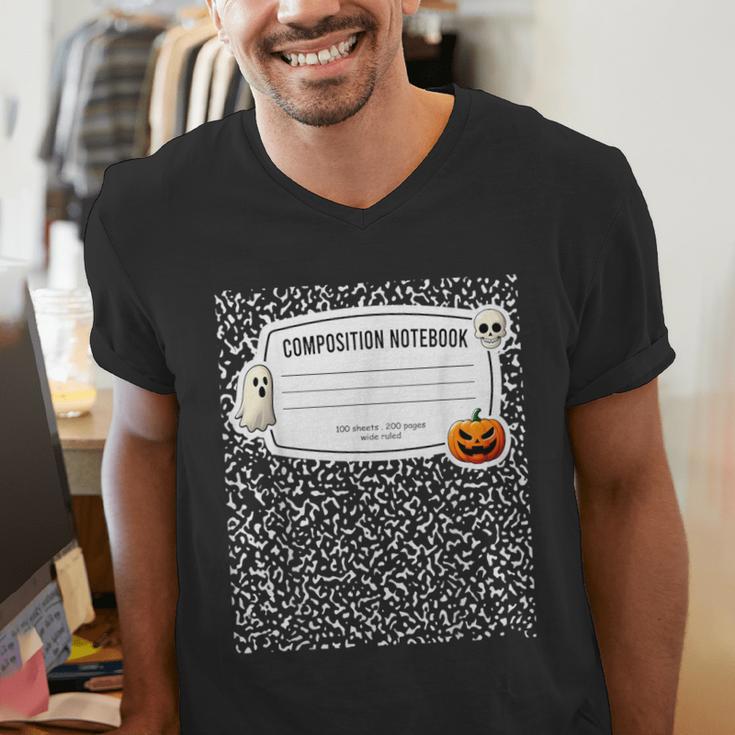 Composition Notebook Costume Adult Halloween For Teachers Men's V-Neck T-Shirt, funny gift Composition Notebook Costume Adult Halloween For Teachers Men's V-Neck T-Shirt, funny gift