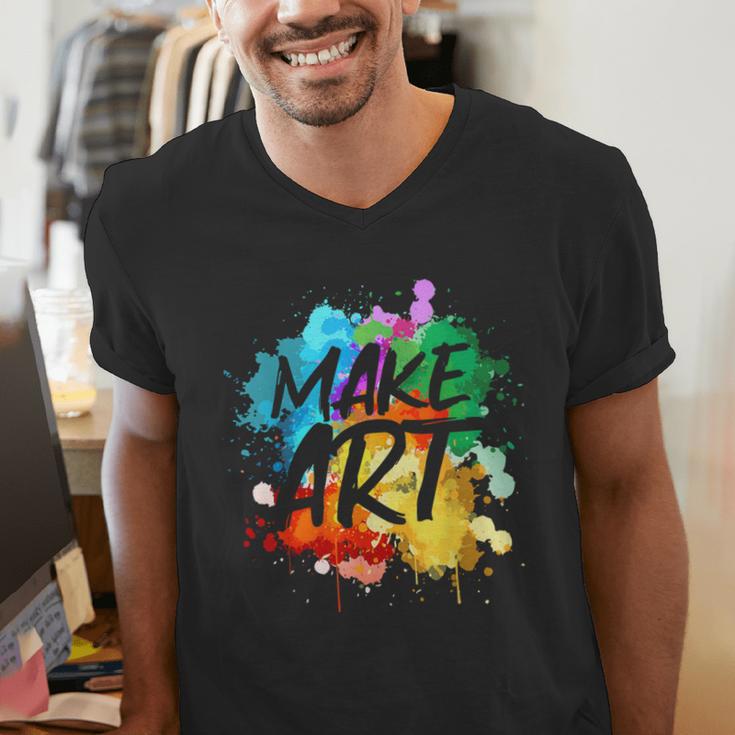 Cool Art For Men Women Artist Teacher Painter Artists Paint Men's V-Neck T-Shirt, funny gift