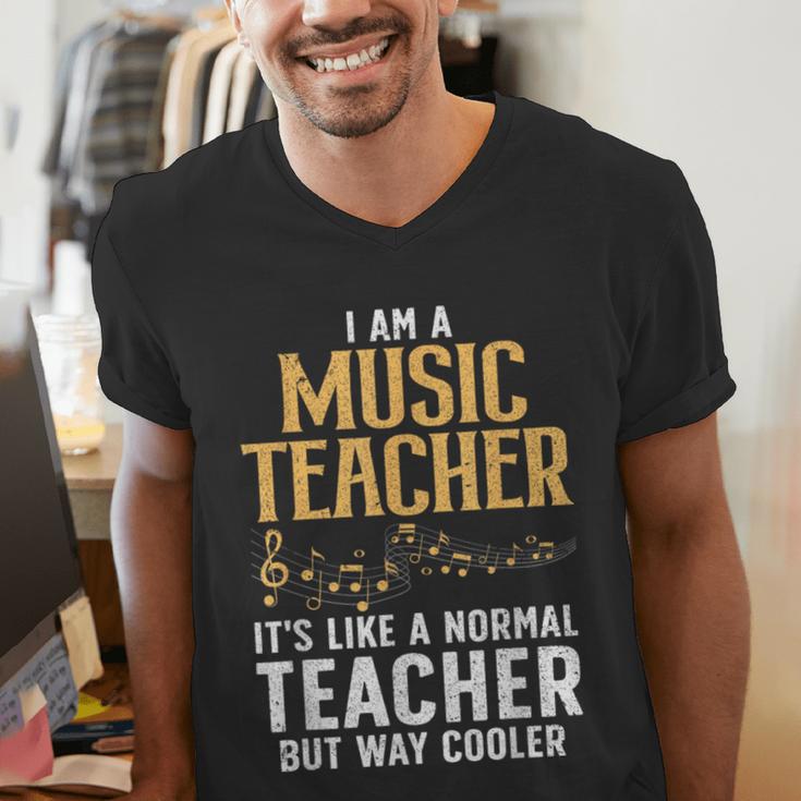 Cool Music Teacher Art For Men Women School Orchestra Coach Men's V-Neck T-Shirt, funny gift
