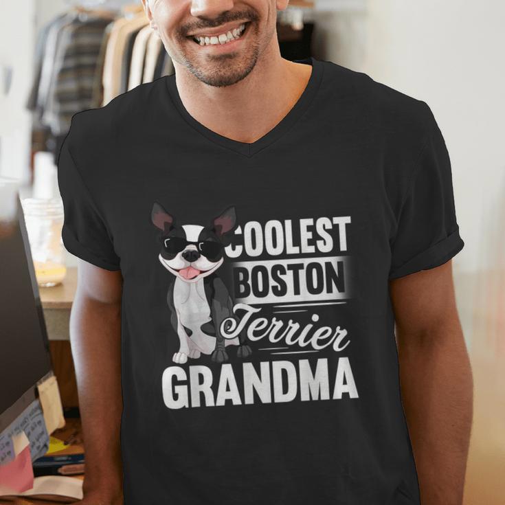 Coolest Boston Terrier Grandma Dog Men's V-Neck T-Shirt, funny gift
