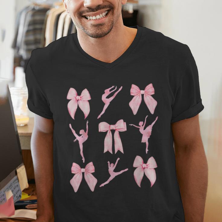 Coquette Bow Ballet Dance Teacher Coquette Women Dancing Men's V-Neck T-Shirt, funny gift Coquette Bow Ballet Dance Teacher Coquette Women Dancing Men's V-Neck T-Shirt, funny gift