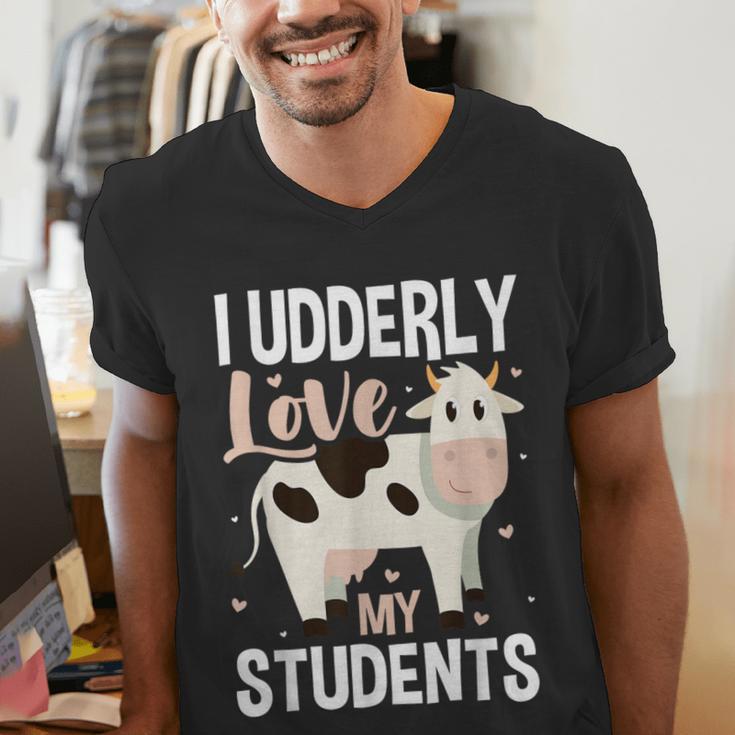 Cow Teacher Lover Men's V-Neck T-Shirt, funny gift