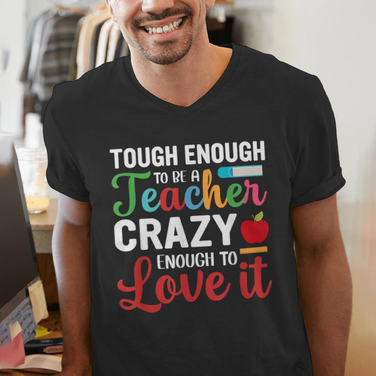 Crazy Teacher Men Women School Teachers Men's V-Neck T-Shirt, funny gift
