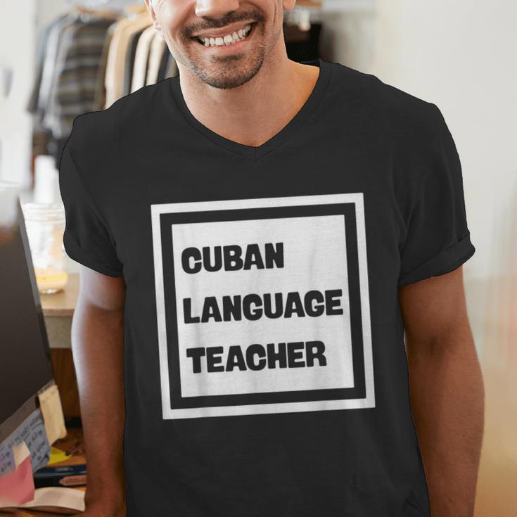 Cuban Language Teacher Men's V-Neck T-Shirt, funny gift
