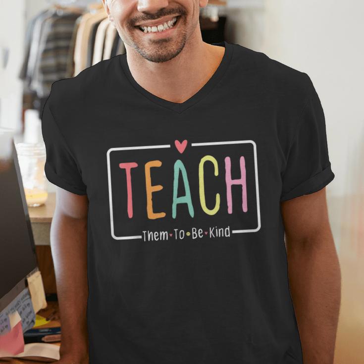 Cute Teacher Life Teach Them To Be Kind School Mom Teachers Men's V-Neck T-Shirt, funny gift Cute Teacher Life Teach Them To Be Kind School Mom Teachers Men's V-Neck T-Shirt, funny gift