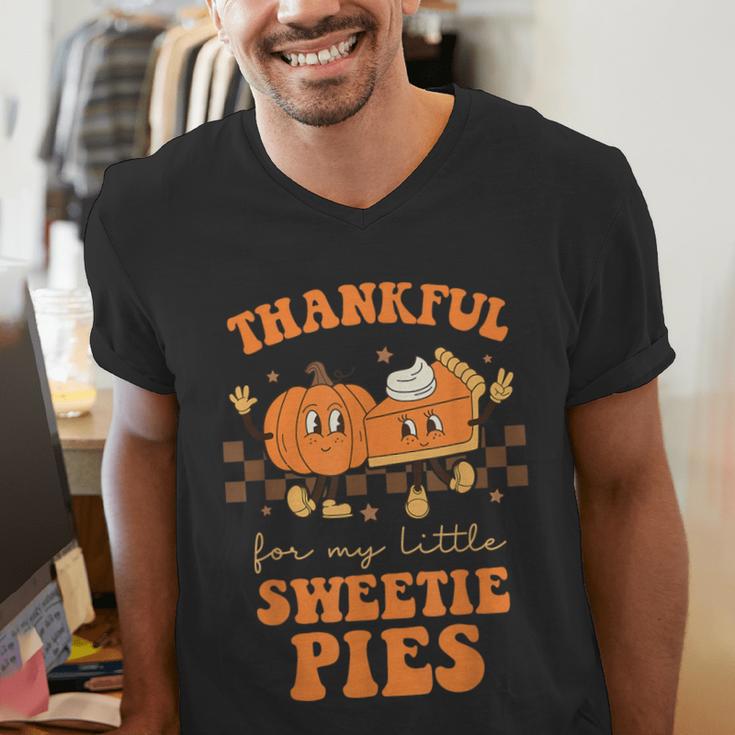 Cute Thanksgiving Teacher Thankful For My Sweetie Pies Mom Men's V-Neck T-Shirt, funny gift Cute Thanksgiving Teacher Thankful For My Sweetie Pies Mom Men's V-Neck T-Shirt, funny gift