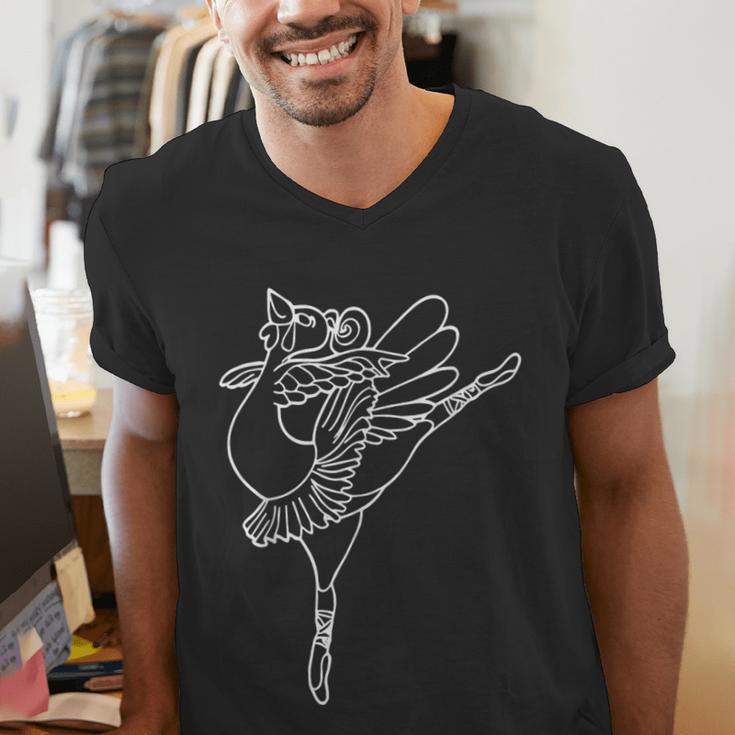 Dancing Turkey Happy Thanksgiving Day Ballet Dance Teacher Men's V-Neck T-Shirt, funny gift Dancing Turkey Happy Thanksgiving Day Ballet Dance Teacher Men's V-Neck T-Shirt, funny gift