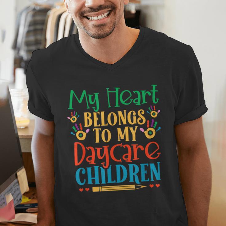 Daycare Children Childcare Provider Teacher PreK Nursery Men's V-Neck T-Shirt, funny gift