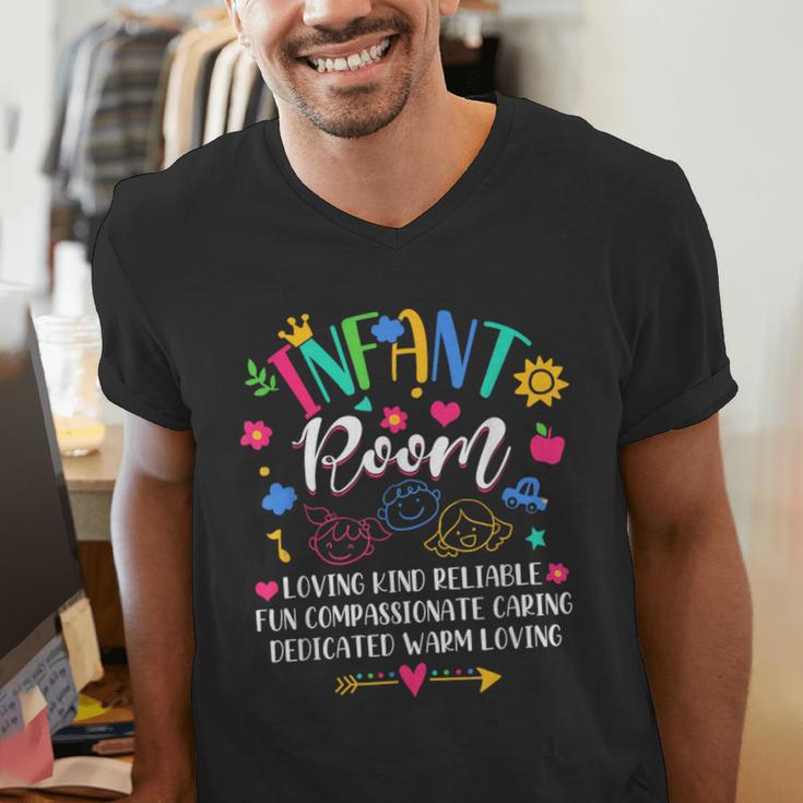 Daycare Provider Loving Kind Reliable Infant Room Teacher Men's V-Neck T-Shirt, funny gift Daycare Provider Loving Kind Reliable Infant Room Teacher Men's V-Neck T-Shirt, funny gift