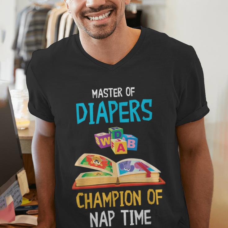 Daycare Provider Master Of Diapers Childcare Teacher Men's V-Neck T-Shirt, funny gift Daycare Provider Master Of Diapers Childcare Teacher Men's V-Neck T-Shirt, funny gift
