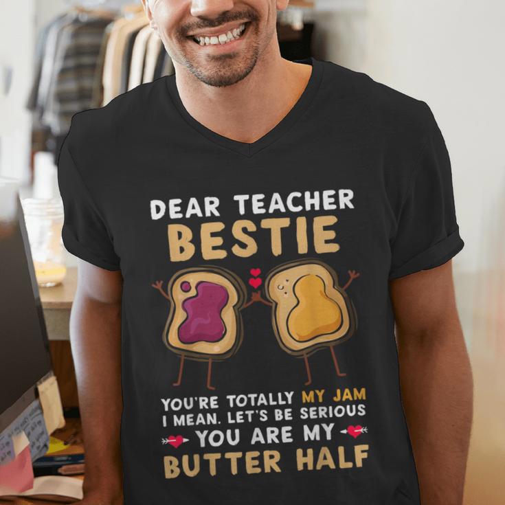 Dear Teacher Bestie You'Re Totally My Jam Shirt Kids Men's V-Neck T-Shirt, funny gift