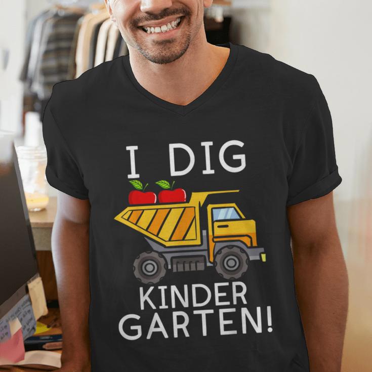 I Dig Kindergarten Student Teacher Construction First Day Men's V-Neck T-Shirt, funny gift I Dig Kindergarten Student Teacher Construction First Day Men's V-Neck T-Shirt, funny gift