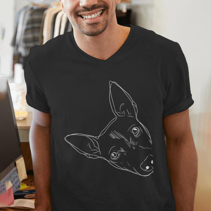 Dog American Hairless Terrier Men's V-Neck T-Shirt, funny gift