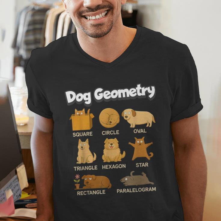 Dog Geometry Math Teacher Back To School STEM Humor Men's V-Neck T-Shirt, funny gift Dog Geometry Math Teacher Back To School STEM Humor Men's V-Neck T-Shirt, funny gift