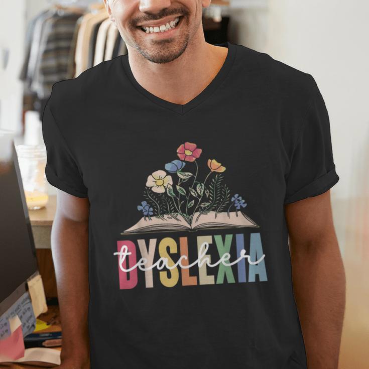 Dyslexia Teacher Awareness Dyslexic Dyslexics Dyslexia Men's V-Neck T-Shirt, funny gift Dyslexia Teacher Awareness Dyslexic Dyslexics Dyslexia Men's V-Neck T-Shirt, funny gift