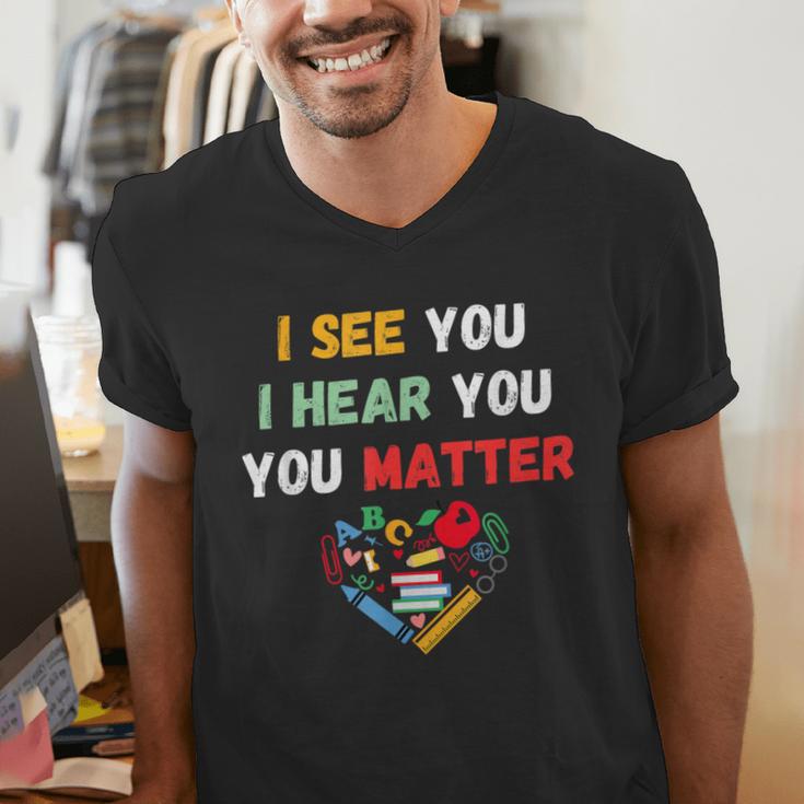 Emotional Intelligence Quote For School Counselor Teacher Men's V-Neck T-Shirt, funny gift