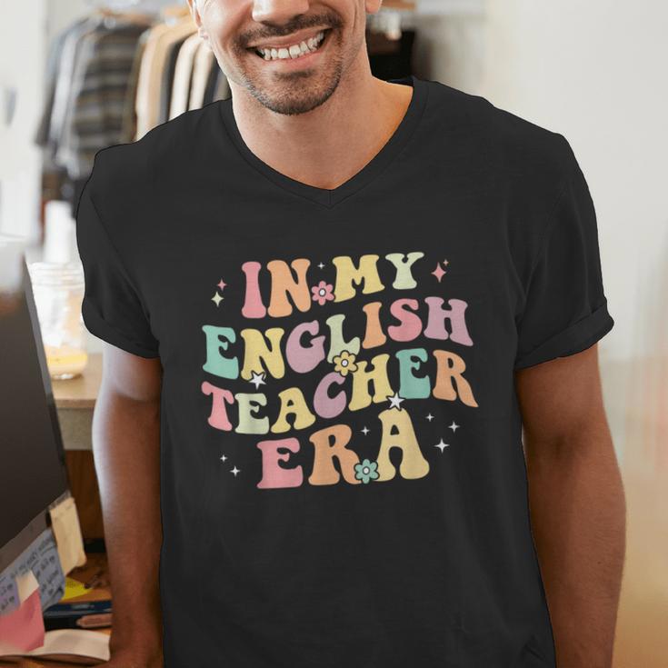 In My English Teacher Era Retro Back To School Literature Men Women Men's V-Neck T-Shirt, English Teacher Shirts, funny gift