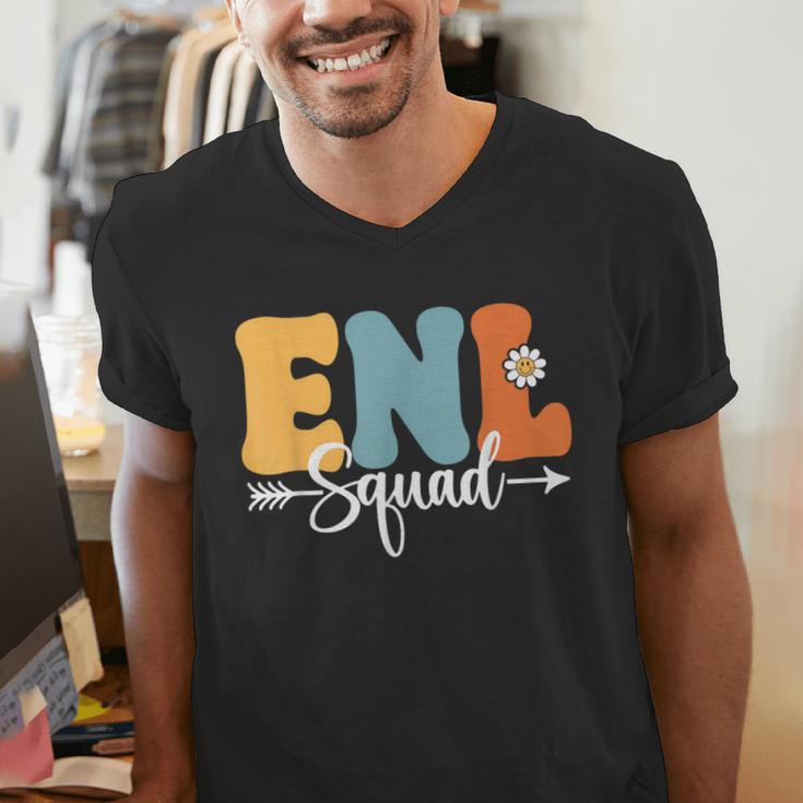 ENL Squad Back To School Teachers Students ENL Crew Men Women Girls Kids Men's V-Neck T-Shirt, funny gift ENL Squad Back To School Teachers Students ENL Crew Men Women Girls Kids Men's V-Neck T-Shirt, funny gift