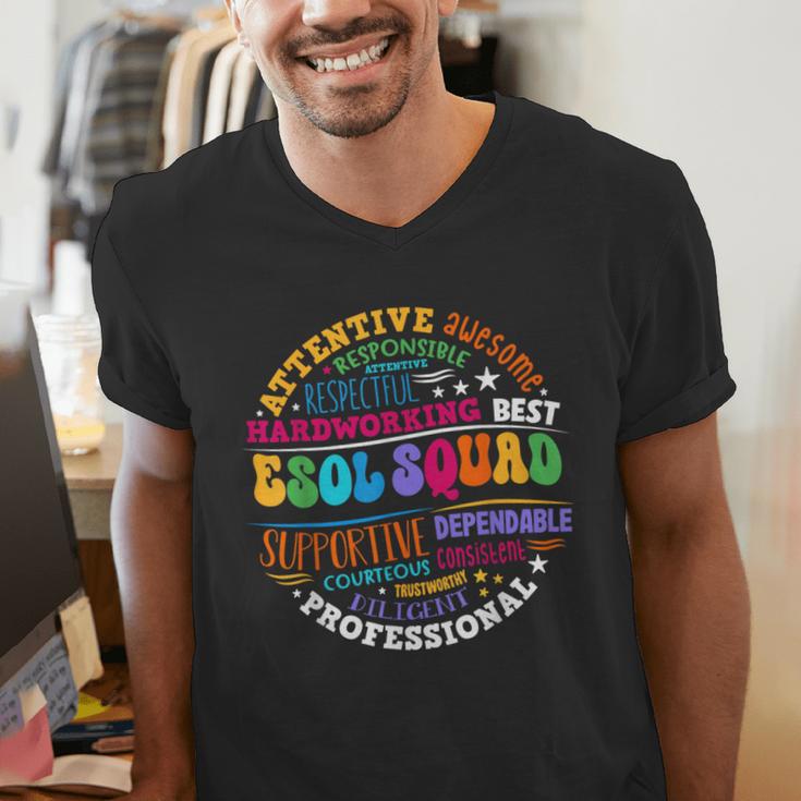 ESOL Squad Teachers And Students Team Back To School Men's V-Neck T-Shirt, funny gift ESOL Squad Teachers And Students Team Back To School Men's V-Neck T-Shirt, funny gift