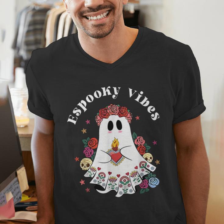 Espooky Vibes Maestra Halloween Spanish Mexican Teacher Men's V-Neck T-Shirt, funny gift Espooky Vibes Maestra Halloween Spanish Mexican Teacher Men's V-Neck T-Shirt, funny gift