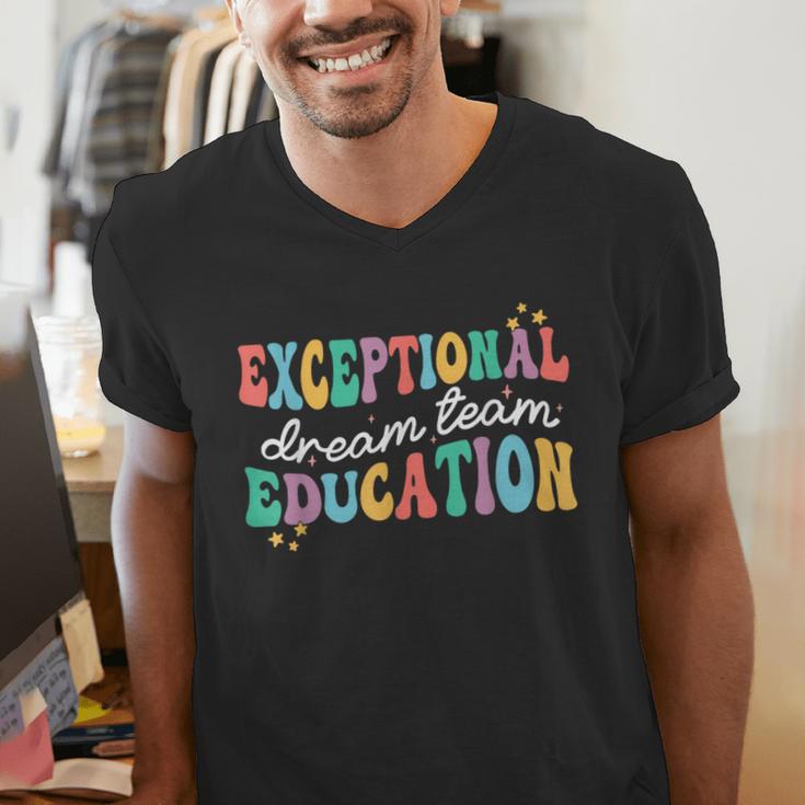 Exceptional Education Dream Team SPED ESE Teacher Autism Men's V-Neck T-Shirt, funny gift Exceptional Education Dream Team SPED ESE Teacher Autism Men's V-Neck T-Shirt, funny gift