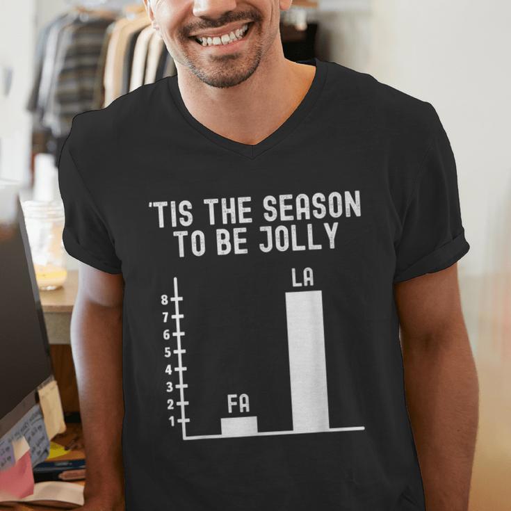 Fa La 8 Math Pun Math Teacher Christmas Men's V-Neck T-Shirt, funny gift Fa La 8 Math Pun Math Teacher Christmas Men's V-Neck T-Shirt, funny gift