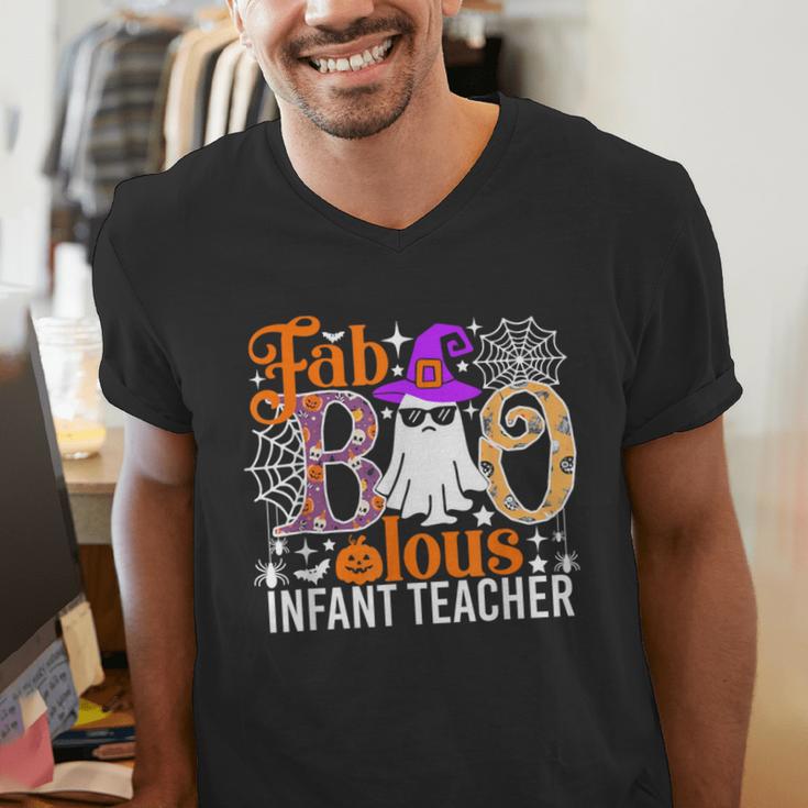 Fab Boo Lous Infant Teacher Halloween Costume Men's V-Neck T-Shirt, funny gift Fab Boo Lous Infant Teacher Halloween Costume Men's V-Neck T-Shirt, funny gift