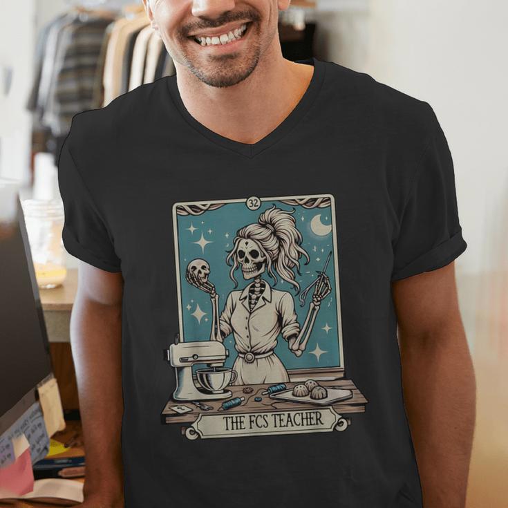 FCS Teacher Skeleton Halloween Family And Consumer Science Men's V-Neck T-Shirt, Science Teacher Shirts, funny gift