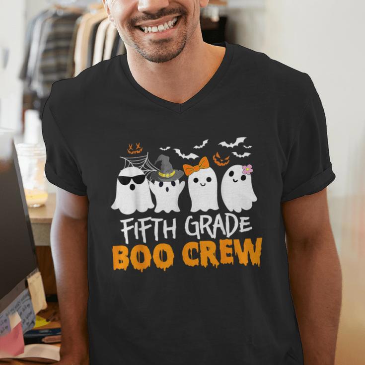 Fifth Grade Boo Crew Halloween Teacher Costume Men's V-Neck T-Shirt, funny gift Fifth Grade Boo Crew Halloween Teacher Costume Men's V-Neck T-Shirt, funny gift