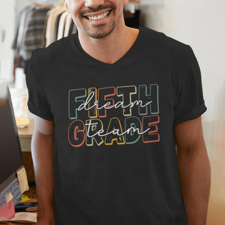 Fifth Grade Dream Team 5th Grade First Day Of School Teacher Men's V-Neck T-Shirt, First Grade Teacher Shirts, funny gift Fifth Grade Dream Team 5th Grade First Day Of School Teacher Men's V-Neck T-Shirt, First Grade Teacher Shirts, funny gift