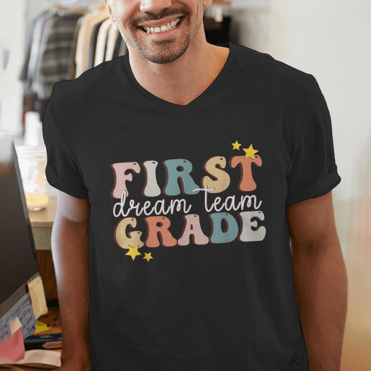 First Grade Dream Team First Day Of 1st Grade Teachers For Men Women Men's V-Neck T-Shirt, First Grade Teacher Shirts, funny gift First Grade Dream Team First Day Of 1st Grade Teachers For Men Women Men's V-Neck T-Shirt, First Grade Teacher Shirts, funny gift