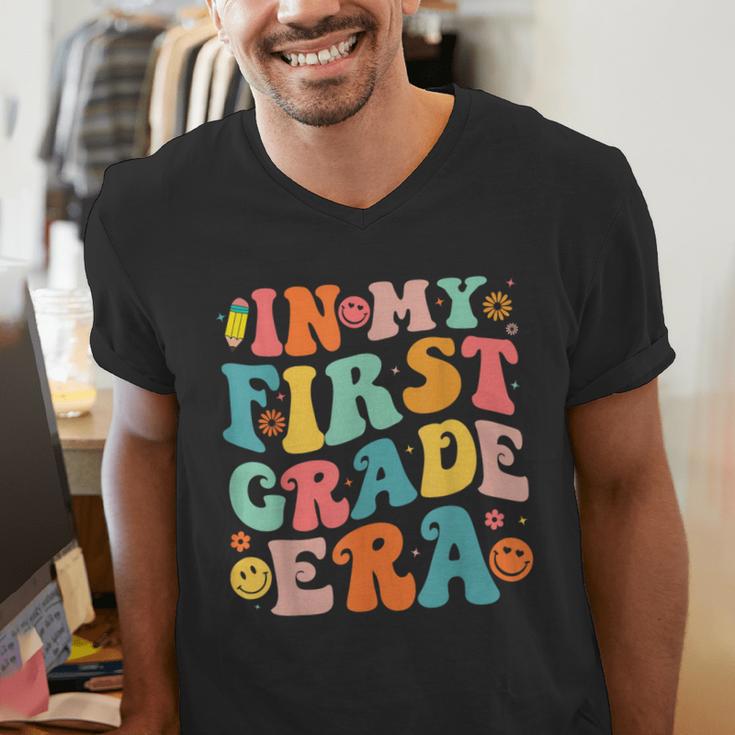 In My First Grade Era 1st Grade Teacher Back To School Men's V-Neck T-Shirt, First Grade Teacher Shirts, funny gift In My First Grade Era 1st Grade Teacher Back To School Men's V-Neck T-Shirt, First Grade Teacher Shirts, funny gift