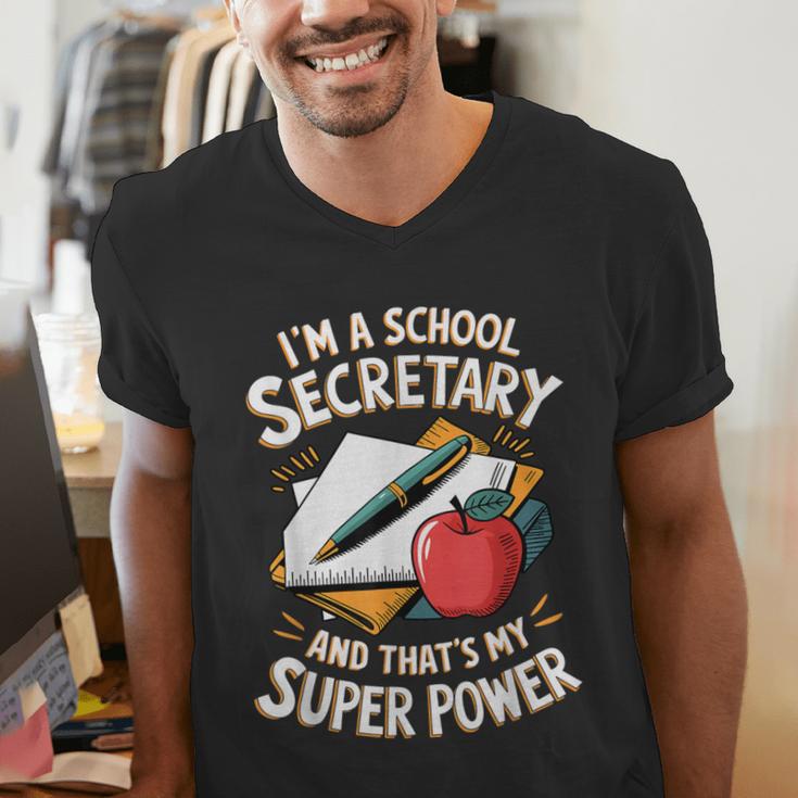 Front Office Teacher Admin Mother I'm A School Secretary Men's V-Neck T-Shirt, funny gift Front Office Teacher Admin Mother I'm A School Secretary Men's V-Neck T-Shirt, funny gift
