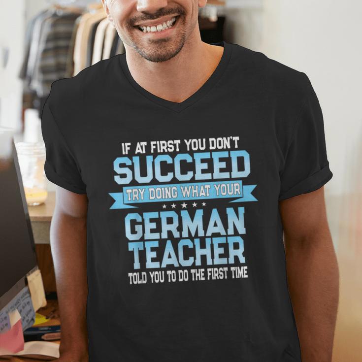 Fun German Teacher Appreciation Language Class Saying Men's V-Neck T-Shirt, German Teacher Shirts, funny gift