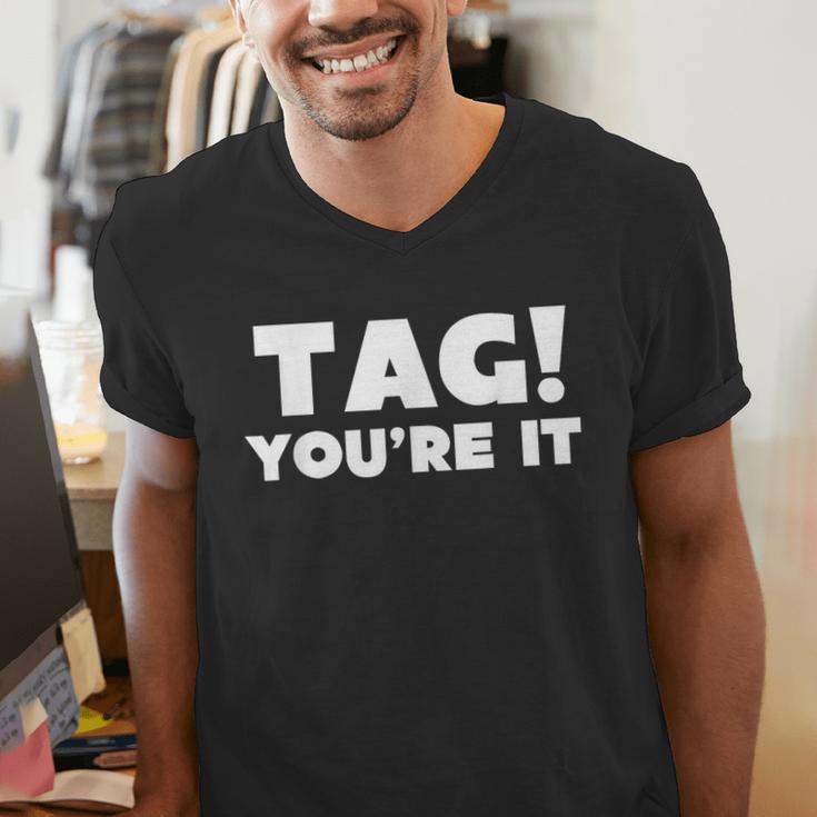 Fun Summer Tag You'Re It Teacher Vacation T-Shirt For Men Women Girls Kids Men's V-Neck T-Shirt, funny gift