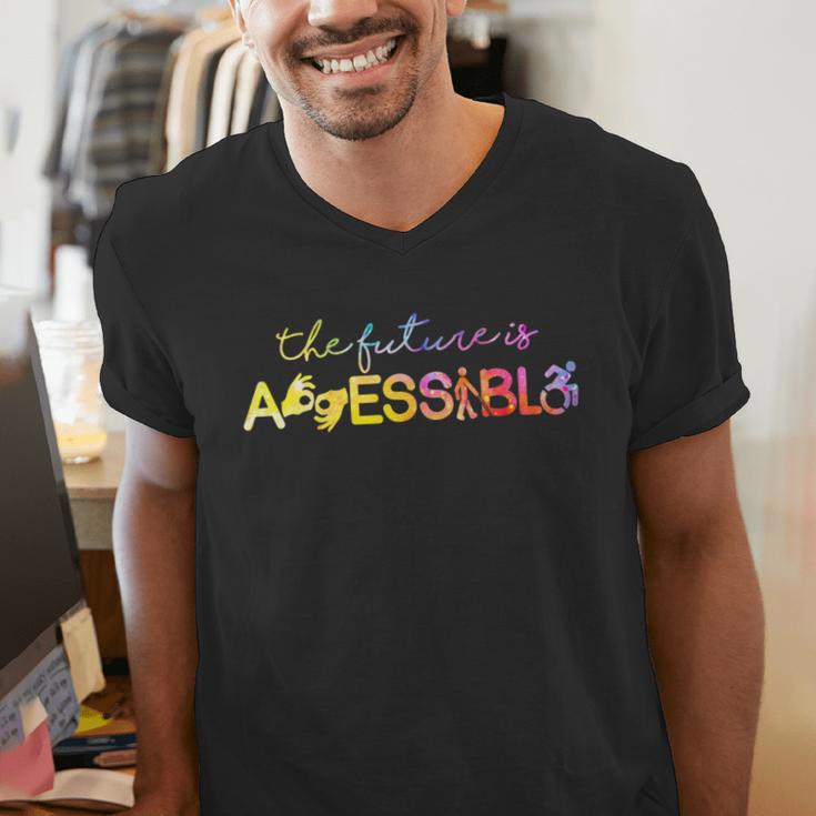 The Future Is Accessible Special Education Teacher Men's V-Neck T-Shirt, Future Teacher Shirts, funny gift The Future Is Accessible Special Education Teacher Men's V-Neck T-Shirt, Future Teacher Shirts, funny gift