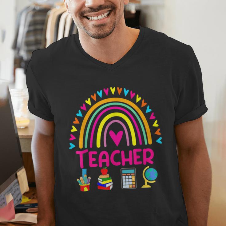 Future Kids Career Teacher Rainbow Boy Girl Graduations Men's V-Neck T-Shirt, Future Teacher Shirts, funny gift Future Kids Career Teacher Rainbow Boy Girl Graduations Men's V-Neck T-Shirt, Future Teacher Shirts, funny gift