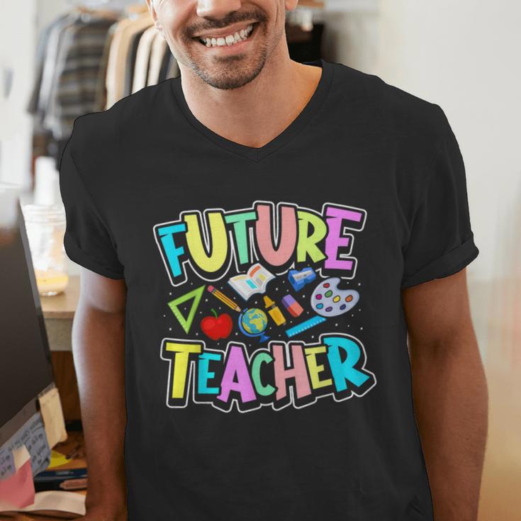 Future Teacher Kid's Career Men's V-Neck T-Shirt, Future Teacher Shirts, funny gift