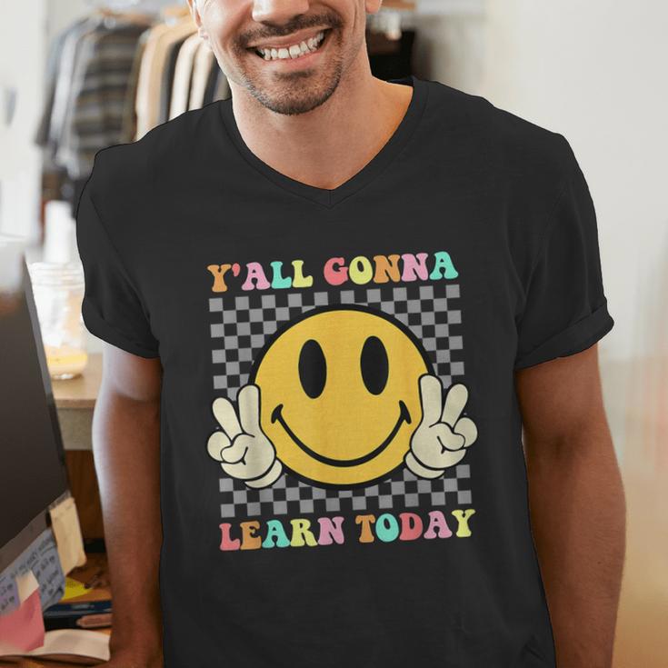 You All Gonna Learn Today Shirt Retro Groovy Teacher Life Men's V-Neck T-Shirt, Groovy Teacher Shirts, funny gift You All Gonna Learn Today Shirt Retro Groovy Teacher Life Men's V-Neck T-Shirt, Groovy Teacher Shirts, funny gift