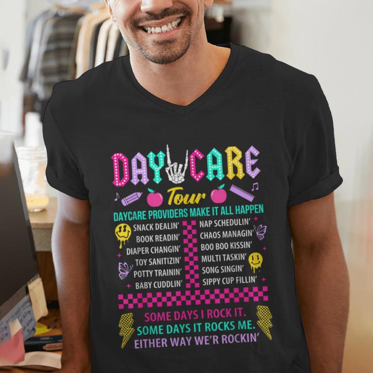 Groovy Day Care Some Days I Rock It Day Care Teacher Life Men's V-Neck T-Shirt, Groovy Teacher Shirts, funny gift