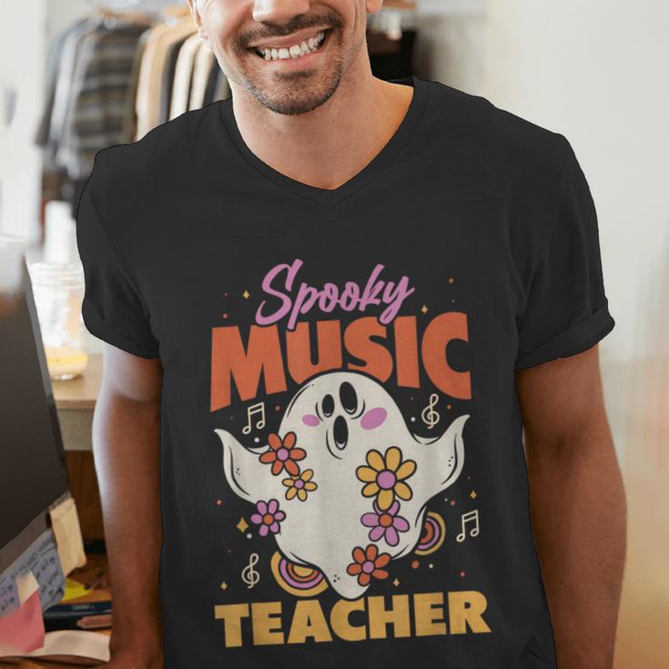 Groovy Faboolous Spooky Music Teacher Halloween Men Women Men's V-Neck T-Shirt, Groovy Teacher Shirts, funny gift Groovy Faboolous Spooky Music Teacher Halloween Men Women Men's V-Neck T-Shirt, Groovy Teacher Shirts, funny gift