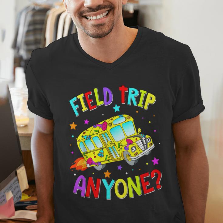 Groovy Field Trip Anyone Happy Field Day For Teachers Kids Men's V-Neck T-Shirt, funny gift Groovy Field Trip Anyone Happy Field Day For Teachers Kids Men's V-Neck T-Shirt, funny gift