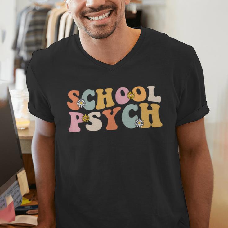 Groovy Retro School Psych Teacher School Psychologist For Men Women Girls Kids Men's V-Neck T-Shirt, Groovy Teacher Shirts, funny gift Groovy Retro School Psych Teacher School Psychologist For Men Women Girls Kids Men's V-Neck T-Shirt, Groovy Teacher Shirts, funny gift