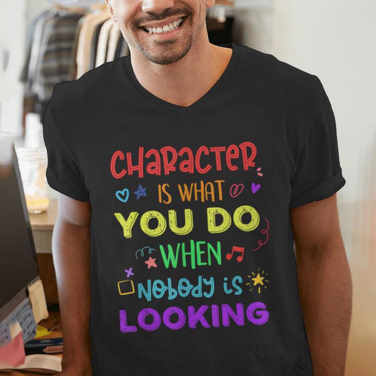 Growth Mindset Teacher Positive Message Inspirational Quote Men's V-Neck T-Shirt, funny gift