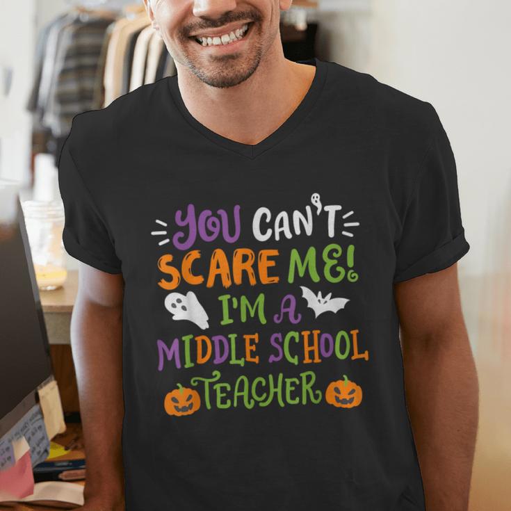 Halloween You Cant Scare Me Im A Middle School Teacher Men's V-Neck T-Shirt, funny gift Halloween You Cant Scare Me Im A Middle School Teacher Men's V-Neck T-Shirt, funny gift